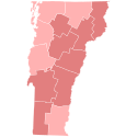 1994 Senat Amerika Serikat dalam pemilu di Vermont hasil peta oleh county.svg