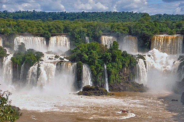 View of Iguazú Falls in the Iguazú National Park.