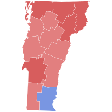 2006 Vermont gubernatorial election results map by county.svg