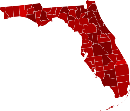 County results.Scott:      70–80%      80–90%      >90%