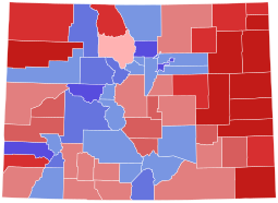 2022 Colorado Attorney General election results map by county.svg