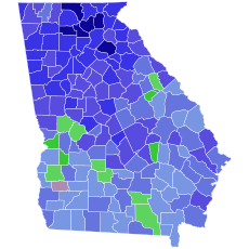 Runoff primary results map by county:
Nguyen
50-60%
60-70%
70-80%
80-90%
>90%
Dawkins-Haigler
50-60%
60-70%
Nguyen/Dawkins-Haigler tie
50-60% 2022 Georgia Secretary of State Democratic primary runoff election results map by county.svg