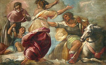 Il Miracolo del Bambino Giovanni Tirone, di Procaccini, 1610 (uno della serie dei miracoli di San Carlo Borromeo, i quadroni di San Carlo).[24]