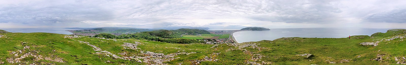 Panoramisch uitzicht vanaf de top van de Little Orme