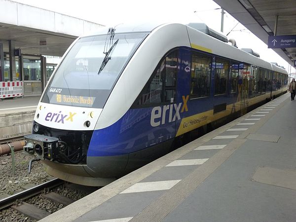 An Erixx train at Hannover Hauptbahnhof