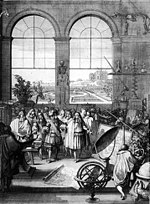 לואי ה-14 מבקר את האקדמיה ב-1671