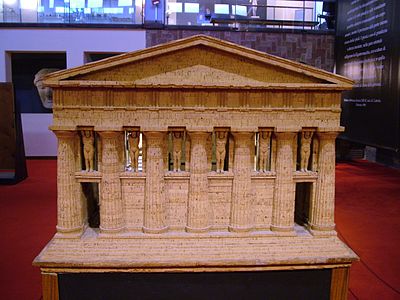 Model of the Olympieion at Akragas.