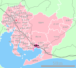 Location of Gamagōriin Aichi