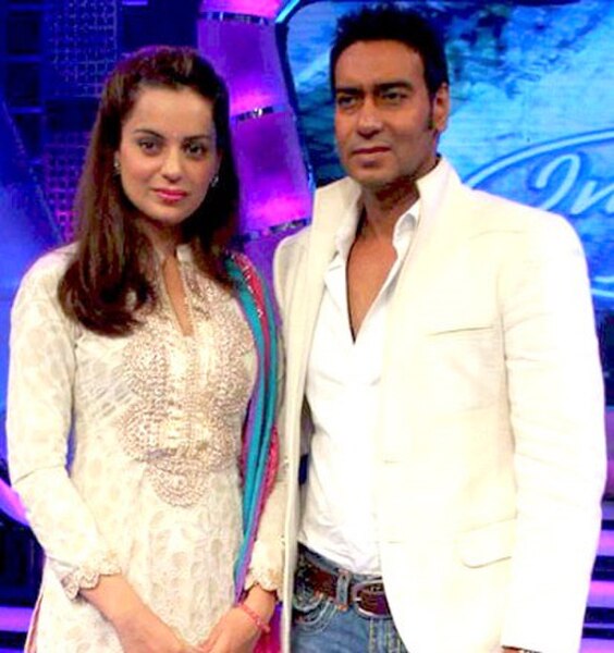 Devgn with Kangana Ranaut at success party of Once Upon a Time in Mumbaai in 2010