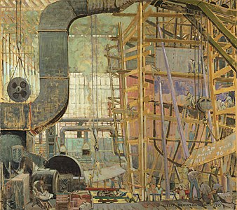 Starting the Freighter, Coll. Beaverbrook Collection of War Art