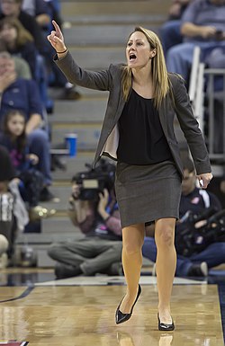 2001 St. John tournament MVP, Arizona State's Amanda Levens, as head coach of Nevada in 2017 Amanda Levens.jpg