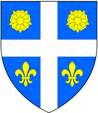 Arms PeterQuinel BishopOfExeter Died1291.svg
