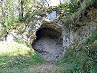Entrance porch of the Cave of Aurignac