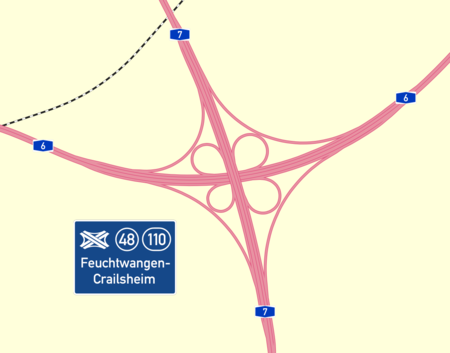 Autobahnkreuz Feuchtwangen Crailsheim