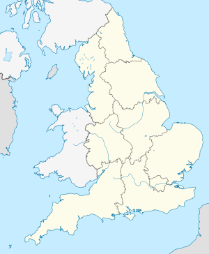 Şehirlerin ve savaşların yerlerini gösteren İngiltere haritası.  Bosworth, Londra'nın kuzeybatısında, merkezde.