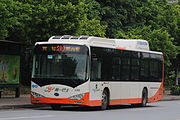 The logo Guangzhou-Yiqi Bus (in the front) is also inspired by bombax ceiba