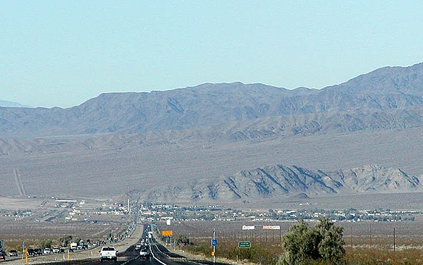 View of Baker from the east on I-15