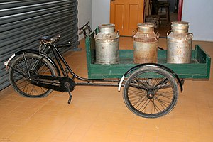 Old-fashioned freight bicycle