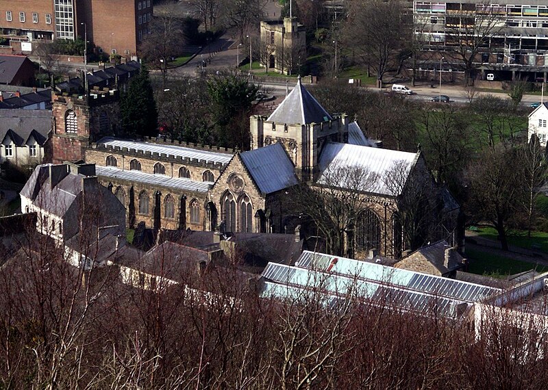 File:Bangor Cathedral from Bangor Mountain.jpg