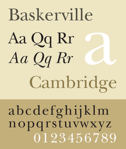 Baskerville font sample.png