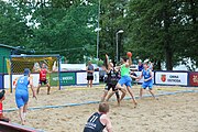 Deutsch: Beachhandball Europameisterschaften 2019 (Beach handball Euro); Tag 2: 3. Juli 2019 – Männer, Vorrunde Gruppe B, Slowenien-Russland 0:2 (16:24, 14:24) English: Beach handball Euro; Day 2: 3 July 2019 – Men Preliminary Round Group B – Slovenia-Russia 0:2 (16:24, 14:24)