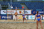 Deutsch: Beachhandball Europameisterschaften 2019 (Beach handball Euro); Tag 5: 6. Juli 2019 – Frauen, Halbfinale, Ungarn-Niederlande 2:0 (19:16, 15:12) English: Beach handball Euro; Day 5: 6 July 2019 – Semifinal Women – Hungary-Netherlands 2:0 (19:16, 15:12)