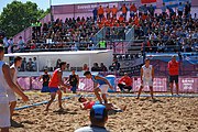 Deutsch: Beachhandball bei den Olympischen Jugendspielen 2018 in Buenos Aires; Tag 7, 13. Oktober 2018; Jungen, Halbfinale – Spanien-Kroatien 2:1 English: Beach handball at the 2018 Summer Youth Olympics in Buenos Aires at 13 October 2018 – Boys Semifinal – Spain-Croatia 2:1 Español: Handball de playa en los Juegos Olimpicos de la Juventud Buenos Aires 2018 en 13 de octubre de 2018 – Semifinales de chicos - España-Croacia 2:1