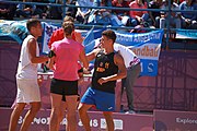 Deutsch: Beachhandball bei den Olympischen Jugendspielen 2018 in Buenos Aires; Tag 7, 13. Oktober 2018; Jungen, Halbfinale – Spanien-Kroatien 2:1 English: Beach handball at the 2018 Summer Youth Olympics in Buenos Aires at 13 October 2018 – Boys Semifinal – Spain-Croatia 2:1 Español: Handball de playa en los Juegos Olimpicos de la Juventud Buenos Aires 2018 en 13 de octubre de 2018 – Semifinales de chicos - España-Croacia 2:1