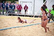 Deutsch: Beachhandball bei den Olympischen Jugendspielen 2018; Tag 5, 10. November 2018; Mädchen, Platzierungsrunde - Amerikanisch-Samoa-Venezuela 0:2 English: Beach handball at the 2018 Summer Youth Olympics at 11 October 2018 – Girls Consolation Round – American Samoa-Venezuela 0:2