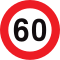 Maximumsnelheid/Limite de vitesse (60 km/h)