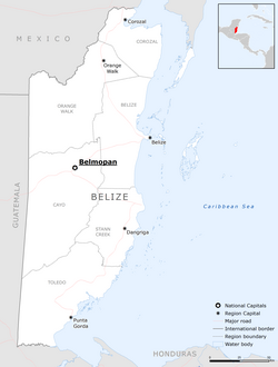 Location of Belize