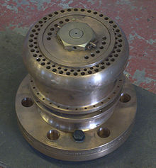 One of Tornado's boiler safety valves Boiler safety valve of 60163 Tornado.jpg