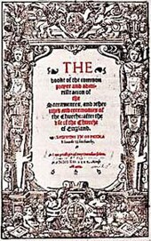 The title page of Archbishop Cranmer's Book of Common Prayer, 1549 Book of common prayer 1549.jpg