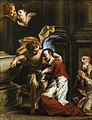 Francesco Caccianica: San Carlo assistito dagli angeli.