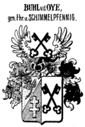 Wappen der Buhl von der Oye, genannt von Schimmelpenning