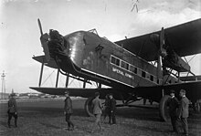 Eine Armstrong Whitworth A.W.154 der Imperial Airways 1928 in Berlin