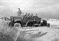 Captured P107 being tested towing an antitank gun by the German military in Belgium in 1944