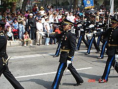 grupo de comando del bloque de desfile Esc. Mil. Ings.