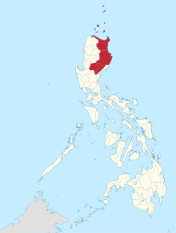 แผนที่ของประเทศฟิลิปปินส์แสดงที่ตั้งของเขตลัมบักนางคากายัน