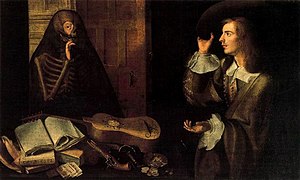 El caballero y la muerte, de Pedro de Camprobín, Hospital de la Caridad, Sevilla