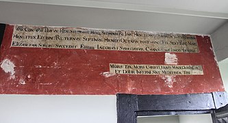 Canonbury Tower - list of Kings and Queens of England in the Inscription Room IMG 0078.jpg