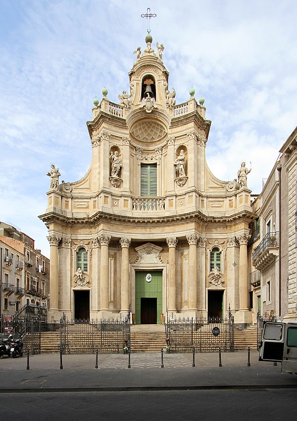 Illustration 1: Sicilian Baroque. Basilica della Collegiata in Catania, designed by Stefano Ittar, c. 1768.