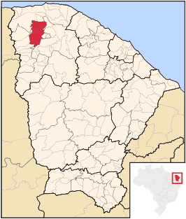 Ligging van de Braziliaanse microregio Coreaú in Ceará