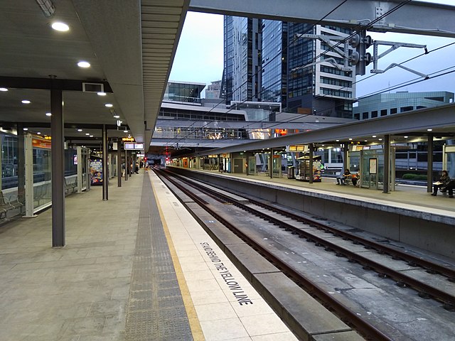 Northbound view from Platform 3, October 2017, prior to conversion for the Metro North West Line.