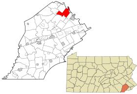 Locația orașului East Vincent Township