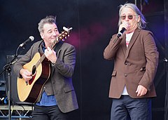 Eddie Lundon and Gary Daly (China Crisis) performing live at Let's Rock Liverpool, 31 July 2021