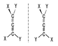 図2B.アレン誘導体の鏡像（XYは鏡映対称）