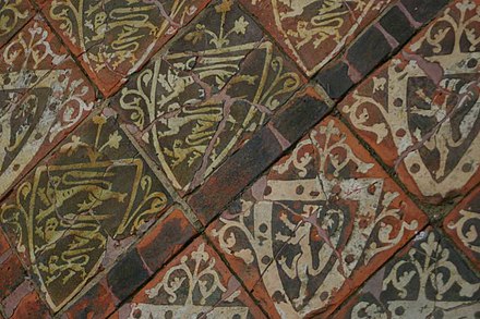 Medieval encaustic tiles at Cleeve Abbey, England