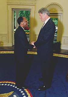 J.-B. Aristide s Billem Clintonem v roce 1994