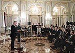 Presidentti Kutšma Yhdysvaltain presidentin Bill Clintonin kanssa vuonna 2000.